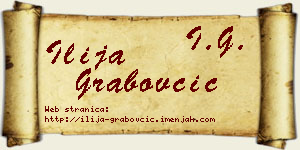 Ilija Grabovčić vizit kartica
